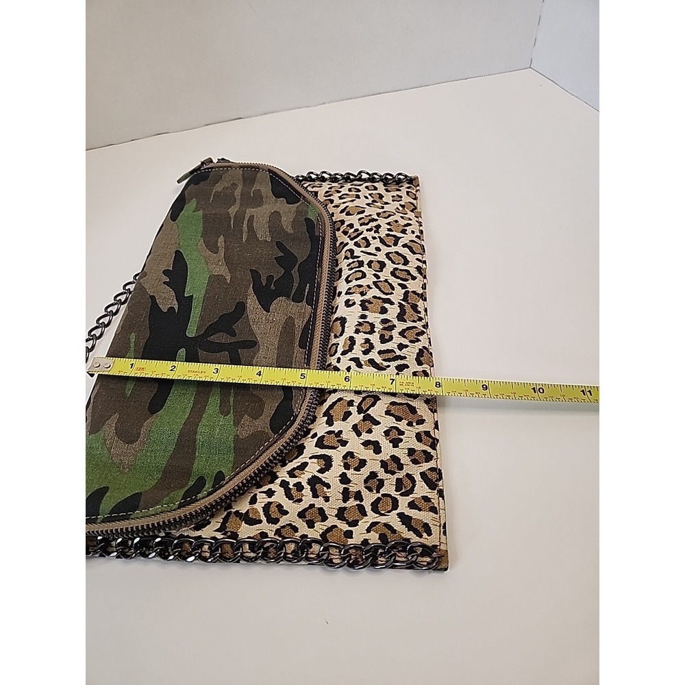 Deena & Ozzy Camouflage And Leopard Clutch Purse W/ Removable Chain Strap - Picture 16 of 16